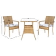 thumbnail image 5 of SAFAVIEH Laban Outdoor Patio 3 Piece Bistro Set, Natural/White, 5 of 10