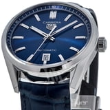 Tag Heuer Carrera Date Blue Dial Silver Steel Strap Watch for Men - WBN2112.BA0639