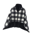 thumbnail image 2 of Poncho, manta, chal, ligero, para adultos, capa, manta para el regazo, para cama, oficina Negro 80x130cm, 2 of 9