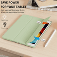 thumbnail image 6 of DWPSG iPad 10.2 Case for iPad 9th Generation 2021 /iPad 8th Generation 2020 / iPad 7th Gen 2019 with Pencil Holder, Auto Sleep/Wake for Slim Soft Back Smart Cover, iPad 10.2 inch Case,Green, 6 of 8
