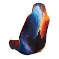 thumbnail image 3 of Picia Red And Blue Abstract Print Waterproof Sweating Car Seat Cover for Post Gym Workout, Running, Beach and Hiking, Universal Fit Anti-Slip Bucket Seat Protector, 3 of 5