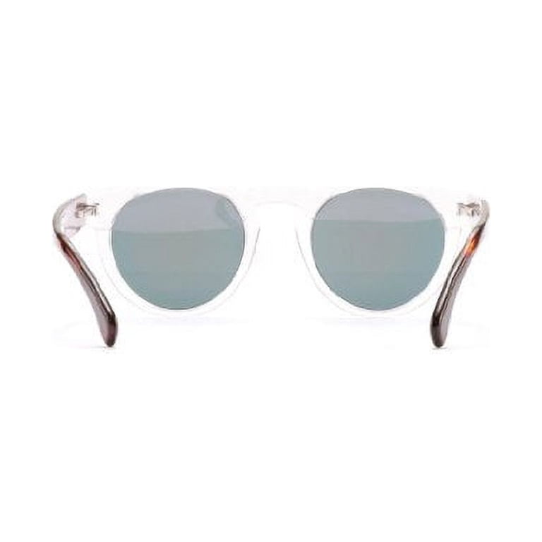 Illesteva Transparent Frame Sunglasses with pink tint mirrored lenses Illesteva Unisex Leonard Clear Havana/pink Frame Pink Mirror  main image 3