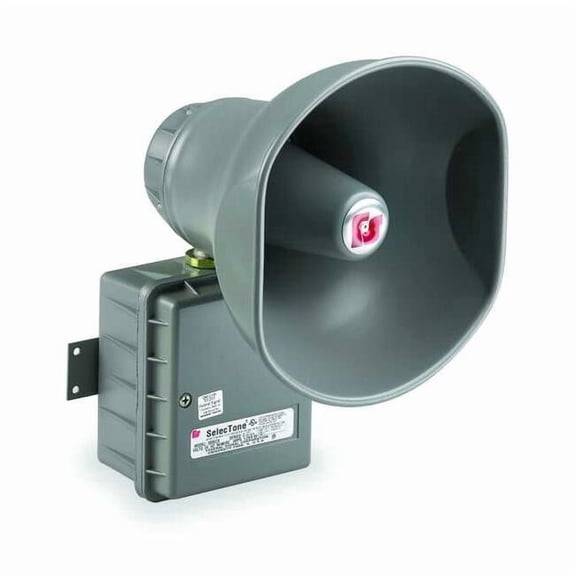 Federal Signal SelecTone 300GCX-024 Indoor/Outdoor Surface Mount Speaker, Gray