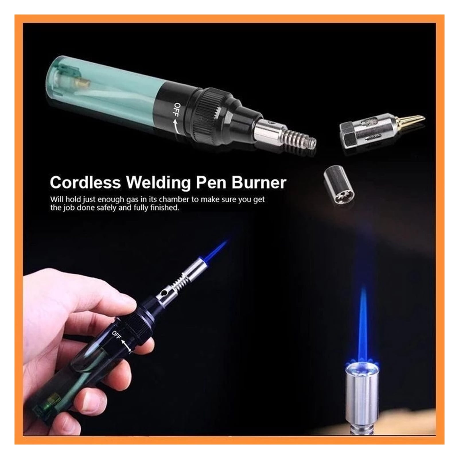 1300  Butane 4 In 1 Portable Soldering Iron Kit Welding Pen Burner Blow Torch Gas Soldering Iron Cordless Butane Tip Tool ,Internally Heated