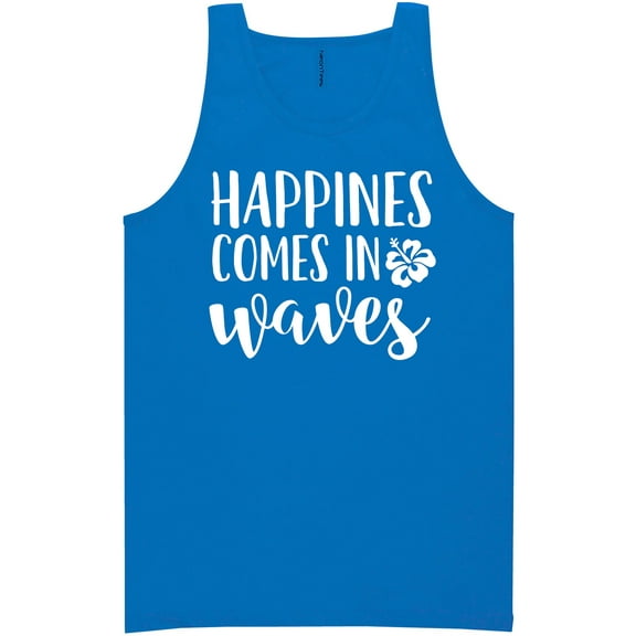 Happiness Comes In Waves Neon Tank Top