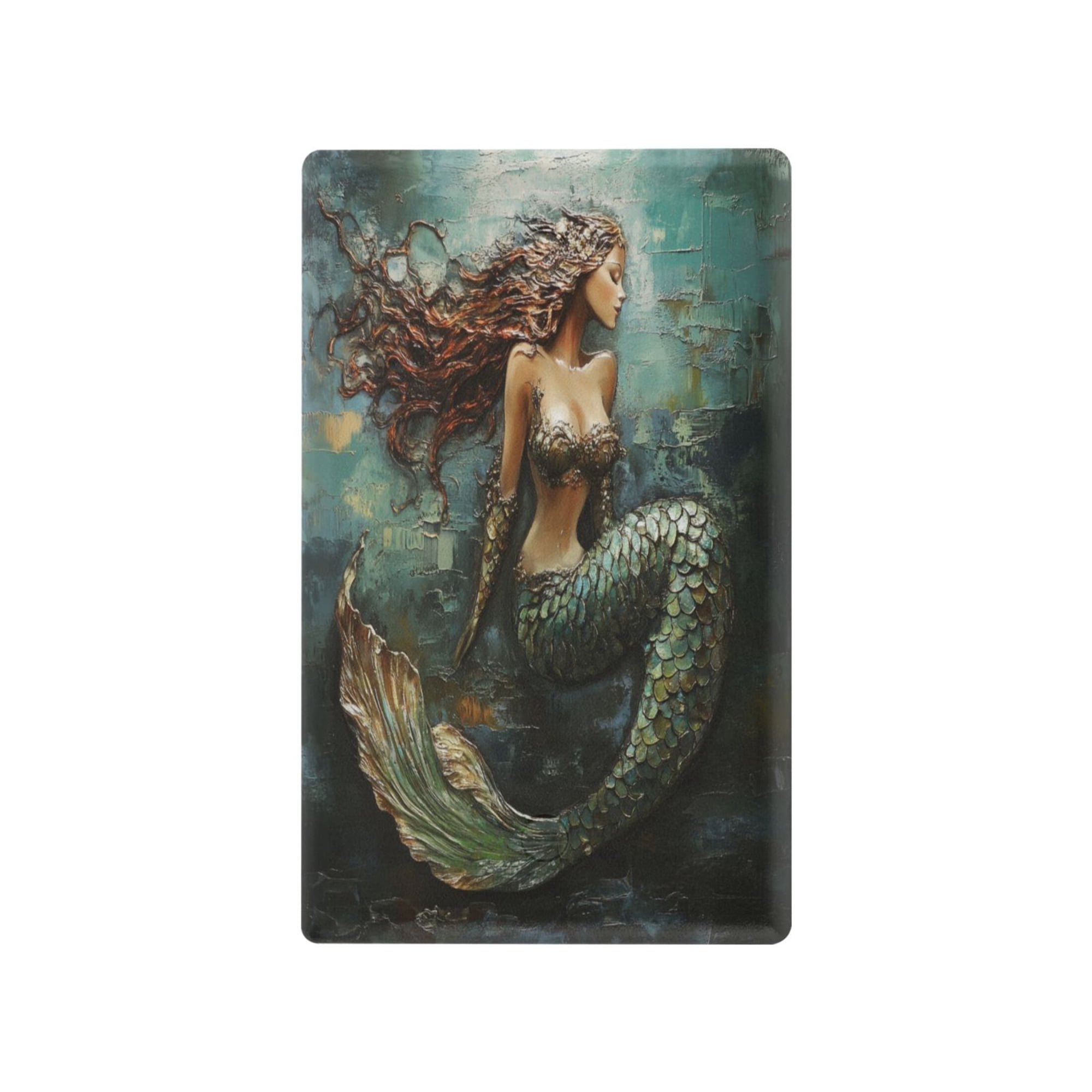 Switch Panel Switch Decoration 2.76x4.53x0.28 Inches Unused Outlet Cover Switch Plate Wall Plates Living Room Kitchen Bedroom Study Switches Beautiful Mermaid