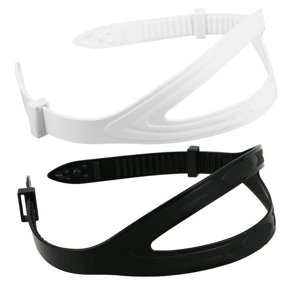 Masteelf 2pcs Adjustable Silicone Diving Mask Strap for Swimming Goggles, Safety Glasses Neck Strap, Waterproof Sports Eyewear Retainer