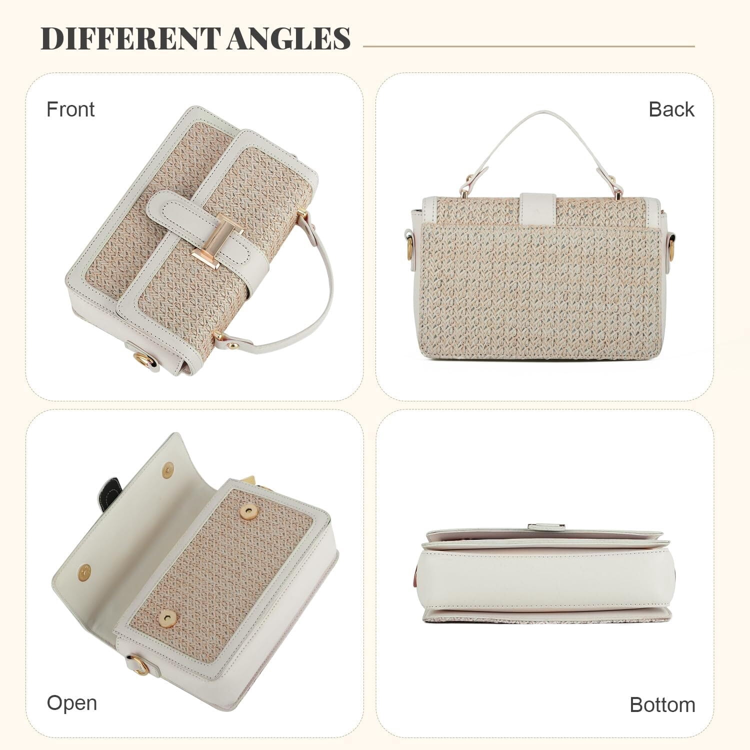 Summer Purse for Women 2025 Woven Vacation Handbags Straw Crossbody Bag for Spring Beach