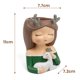 thumbnail image 4 of Maceta Maceta de plantas suculentas, figuritas de niña de dibujos animados, jarrón de bonsái, decoración (verde) Wdftyju Libre de BPA, 4 of 4