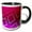 Black/White, variant on 3drose, Pink Neon Squares, 15oz Mug