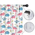 thumbnail image 4 of Dinosaur and Floral White Pattern Insulated Teens Curtains Set Of 2, Bedroom Essentials, Toddler Room Decor 42"x63", 4 of 5