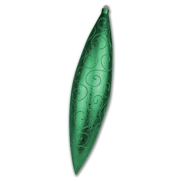 19 in. Glitter Swirl Finial Ornament, Green