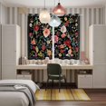 thumbnail image 6 of Curtains 84 Inches Long 2 Panels, Watercolor Flowers Grommets Window Treatment Curtain, Farmhouse Floral Vintage Black Thermal Curtains Drapes for Living Room/Bathroom, 6 of 9