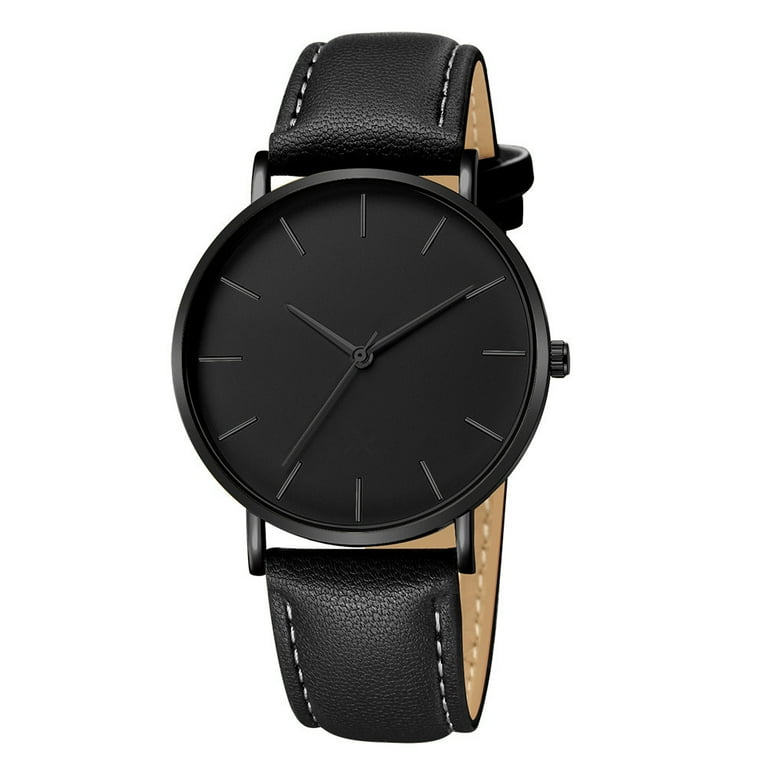 Mens Watches Geneva Fashion Date Alloy Case Synthetic Leather Analog Quartz Sport Watch