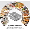 thumbnail image 4 of OSTBA 6 Pack Hotel Pans, 1/1 Size 2.5" Deep Stainless Steel Steam Table Pan Full Size, 20.8" L x 12.8" W Anti Jam Buffet Pan for Home, Party, Restaurant, Hotel, Buffet, 4 of 7