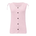 thumbnail image 1 of Playeras,Blusas y Tops,Ropa para Mujer Crop Tank Tops Para Mujer Chaleco de cuello en U de color sólido casual sexy para mujer Diseño simple y exquisito (Pink, XXXL), 1 of 4