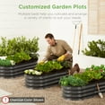 thumbnail image 4 of Best Choice Products 4x2x1ft Outdoor Raised Metal Oval Garden Bed, Planter Box for Vegetables, Flowers - Wood Grain, 4 of 9