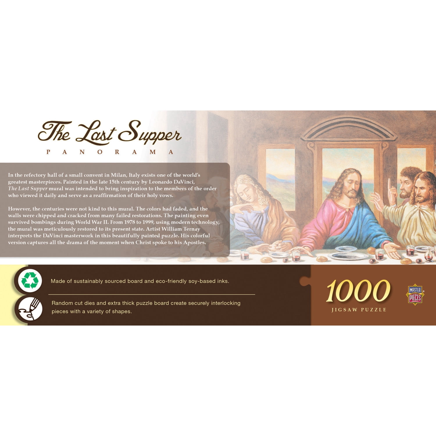 MasterPieces 1000 Piece Jigsaw Puzzle - The Last Supper - 13"x39"