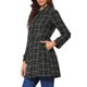 thumbnail image 4 of Abrigo de guisante de una sola botonadura INSPIRE CHIC para mujer, abrigo de invierno de cuadros, color negro, 4 of 6