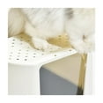 thumbnail image 6 of HANAMYA Flip-Top Jumbo Cat Litter Box with Scoop, Front Entry and Top Exit, White&Gray, 6 of 10