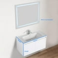 thumbnail image 5 of Blossom Bern 36" Wall Mounted Bathroom Vanity with Ceramic Sink | Floating Cabinet | Soft-Close Doors | Space-Saving Design (Glossy White), 5 of 10