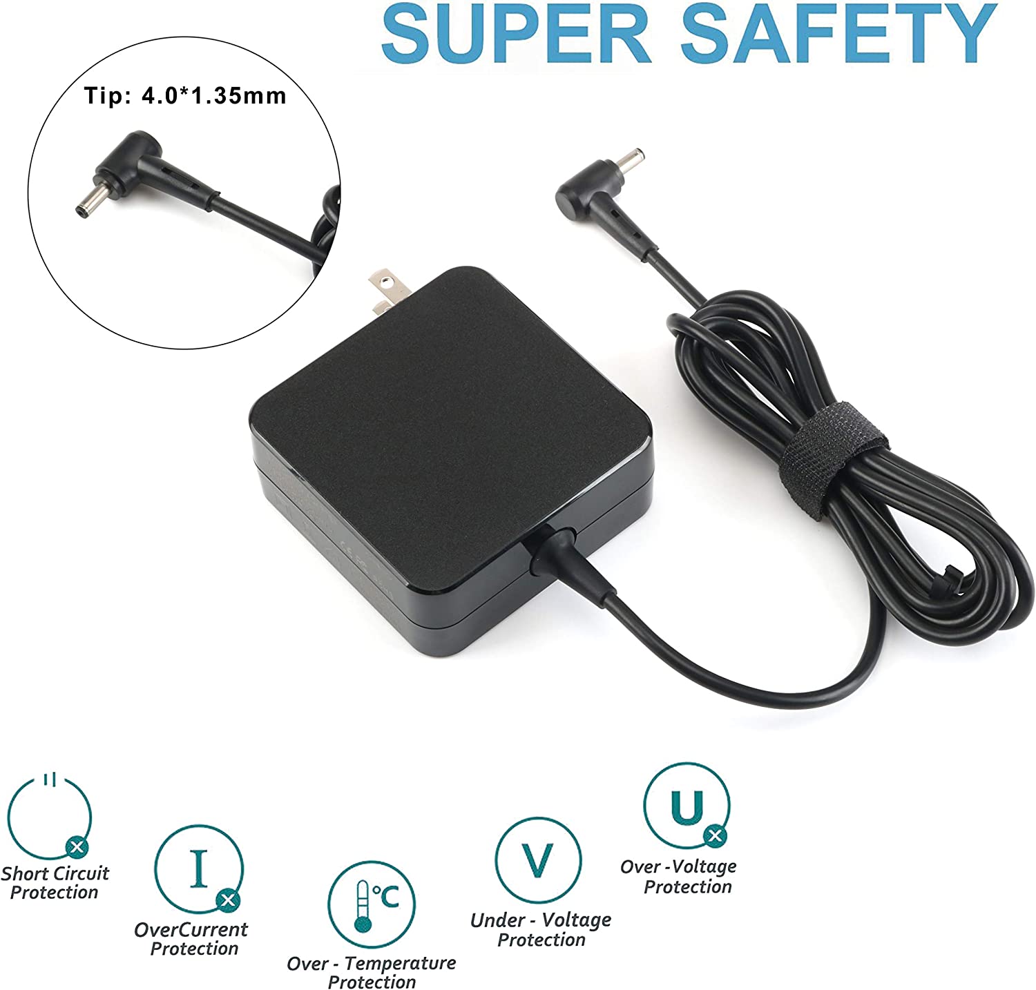 ASUS Laptop Charger 65W ASUS Vivobook Charger 19V 3.42A Power Supply Laptop Charger