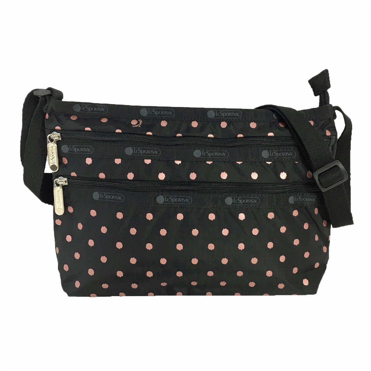 LeSportsac Quinn Convertible Crossbody Bag, Rose Speckle Dot Walmart