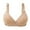 Khaki, variant on Tshirt Bras for Women No Steel Ring French Open Back Thin Summer Bra Beige 40