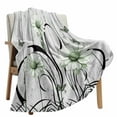 thumbnail image 6 of Sage Green Daisy Flannel Blanket for Bed, Retro Farmhouse Botanical Floral Wooden Soft Cozy Warm Couch Throw Blanket, Lightweight Fluffy Plush Bedding Blankets for Sofa Decor All Season 50"x60", 6 of 7