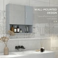 thumbnail image 4 of kleankin Bathroom Mirror Cabinet, Wall Mounted Medicine Cabinet, 4 of 9