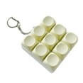 thumbnail image 1 of TISHITA 9 Key Keyboard Fidget Toy Keychain Lightweight Versatile Accessories Light Yellow, 1 of 8