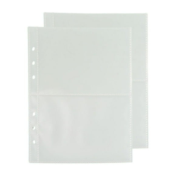2 pcs Transparent Display Booklet scrapbook photo album plastic binder sleeves pocket photo page Notebook Binder,style:style2;