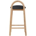 thumbnail image 3 of Meridian Furniture Calvin 27" Vegan Leather Stool in Black & Natural, 3 of 10