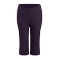 thumbnail image 4 of vigerkar Womens Summer Yoga Capri Pants High Waist Capri Leggings with Pockets Wide Leg Quick Dry Exercise Workout Pants Purple, XXL, 4 of 6
