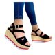 thumbnail image 4 of Nuevas sandalias de cuña para mujer Zapatos de mujer con correa de hebilla de plataforma de suela gruesa Wmkox8yii nm2711, 4 of 5