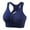 Navy, variant on Lenpel Women's Zip Front Sports Bras Wireless High Impact Support Racerback Workout Bralettes Gym Yoga Bras