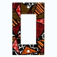 thumbnail image 5 of Metal Light Switch Plate Cover Colorful Safari African Tribal Art Tile Pattern SFR041, 5 of 13