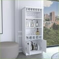 thumbnail image 4 of Bar Cabinets 70-Inch High 10-Glass with 5 Cubbies & 3 Shelves | Laminated Particle Board | Modern, 4 of 7