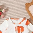 thumbnail image 6 of TBWNWG Baby Girls Halloween Outfit Romper Jumpsuit Long Sleeve Pumpkin Print Footed Pajamas Autumn Winter Cute for 0-12 Months,Sizes 3-6 Months, 6 of 8