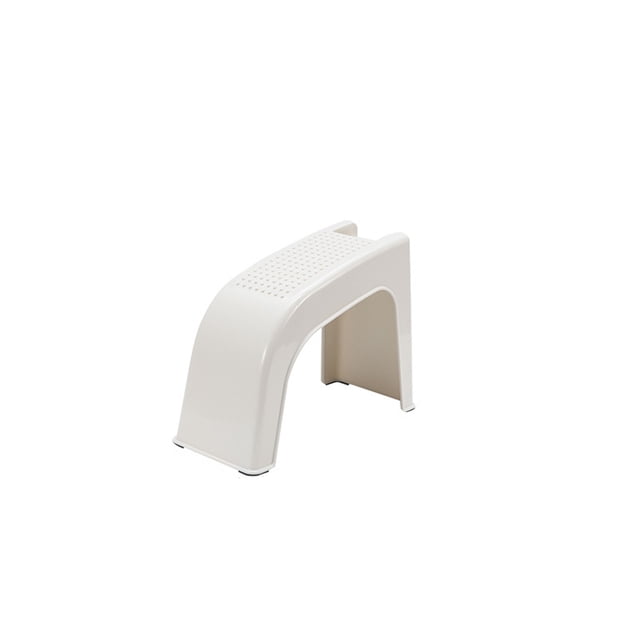Taburete ligero de plástico Naiovety con pequeñas protuberancias beige