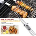thumbnail image 3 of Brochetas para barbacoa, brochetas para asar de acero inoxidable con control deslizante (13" (paquete de 6)) Tenedores y brochetas para barbacoa portátiles para exteriores, 3 of 5