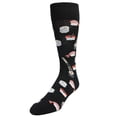 thumbnail image 2 of MeMoi Bento Rayon Blend Assorted Sushi Men's Crew Socks Black 10-13, 2 of 4