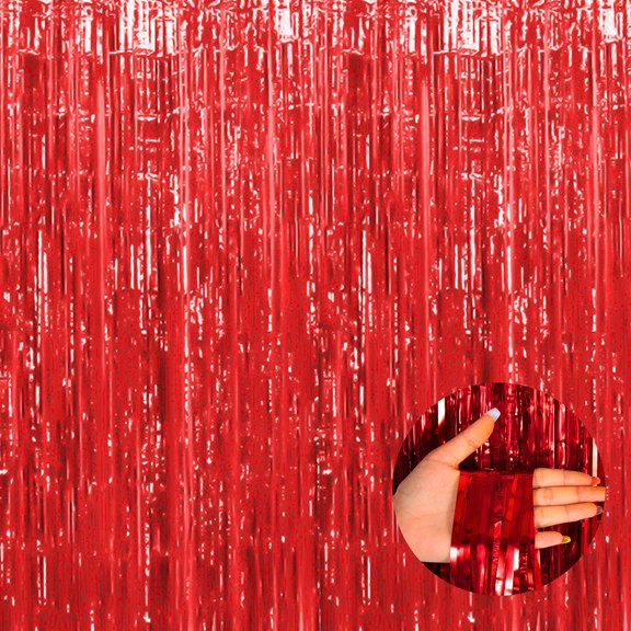 Fondo de fiesta Bewildely Aniversario Rojo 3*1m