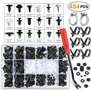 Electop 454 Pcs Car Retainer Clips & Plastic Fasteners Kit- Auto Push Pin Rivets Set with Fastener Remover and Hose