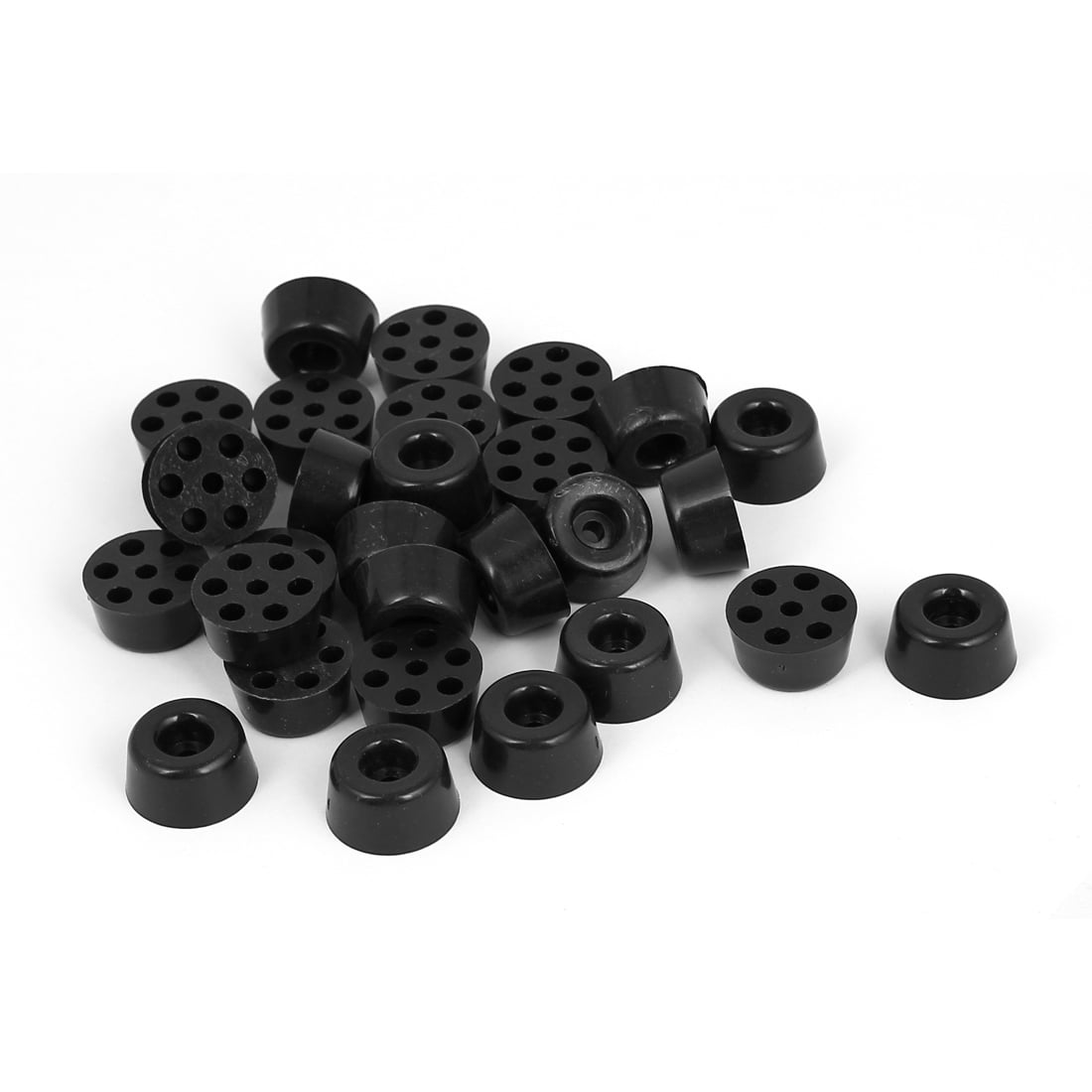7mm Dia Home Office Furniture Table Chair Leg Protector Feet Pad Black