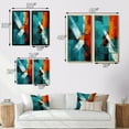 thumbnail image 4 of Designart "Ineffable Love Teal Abstract III" Abstract Painting Framed Wall Art Set Of 2 - Modern Red Frame Gallery Set For Office Decor, 4 of 6