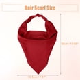 thumbnail image 4 of pañuelos para el pelo, antideslizantes, caqui, rosa, rojo vino, amarillo, gris, verde, 12,60 x 7,87 pulgadas, pañuelos triangulares para el pelo para niñas y mujeres, 4 of 7