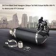 thumbnail image 1 of Silenciador de escape negro mate universal para motos y ATV, 38-51mm, con adaptadores de soldadura incluidos, 1 of 6
