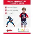 thumbnail image 2 of Set de baño Marvel Avengers Captain America Rash Guard Boys 7-8, 2 of 5