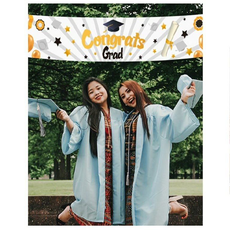 Large Outdoor Merry Christmas Banner - 118x20 Inch Black Christmas Fence Decorations